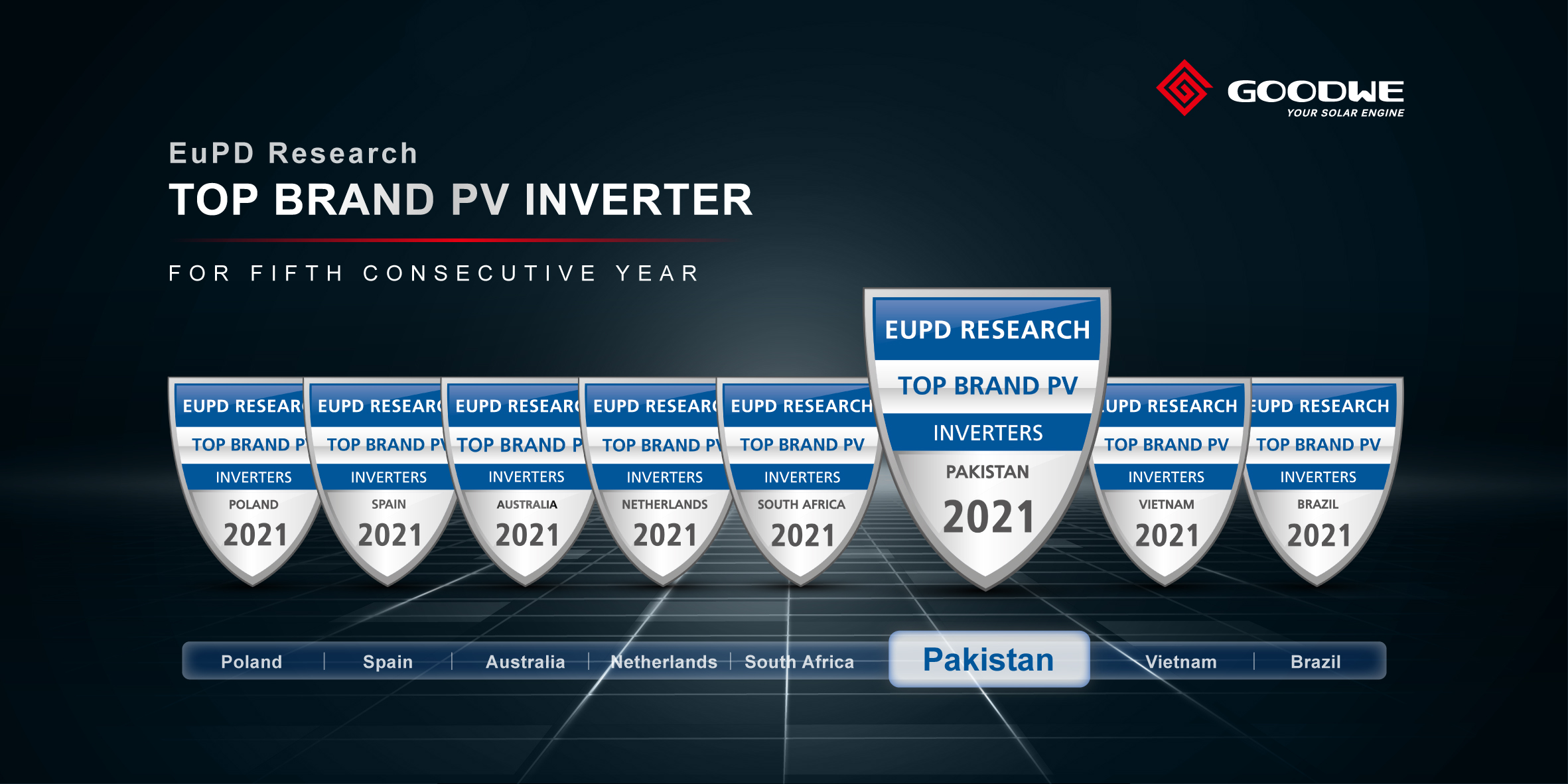 GoodWe honored with the Top Brand PV 2021 Award for inverter manufacturers in Pakistan-Novinky-GoodWe CZ